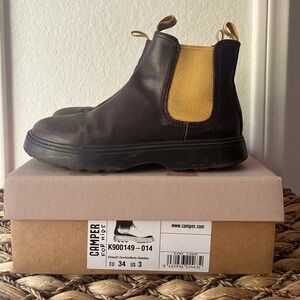 Camper Norte Obsidian Leather Boots size 3 Kids
